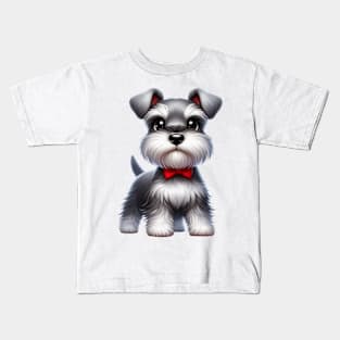 Cute Miniature schnauzer Kids T-Shirt